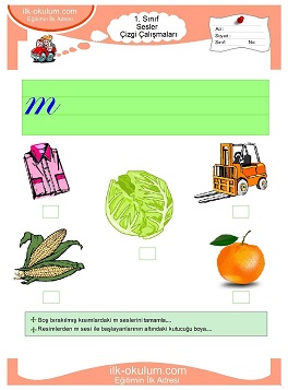 Çocuklar İçin M Sesi Çalışma Sayfaları 